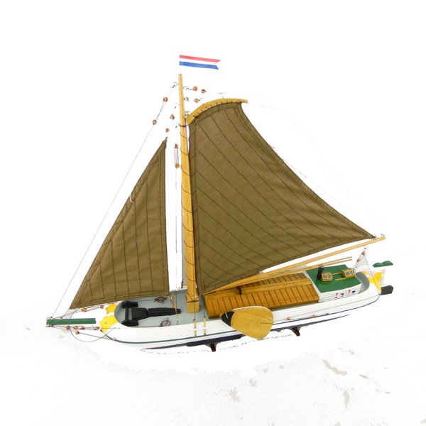 Historischer Segler - Tjalk - niederländisches Plattboot - Handarbeit
