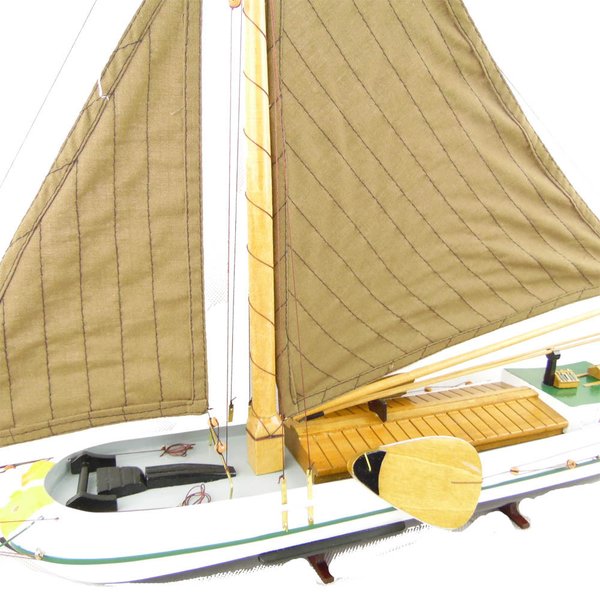 Historischer Segler - Tjalk - niederländisches Plattboot - Handarbeit
