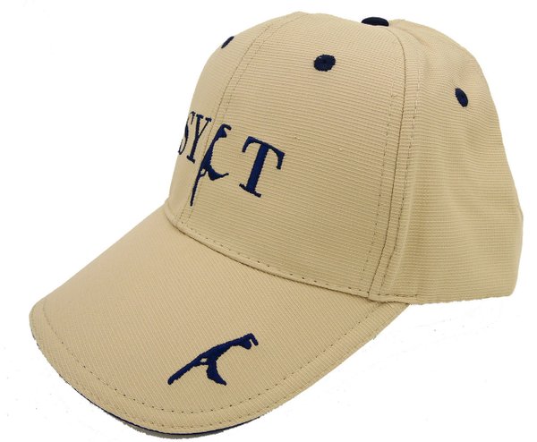 Baseball Cap in beige mit gesticktem blauem SYLT-Logo - hochwertig verarbeitet