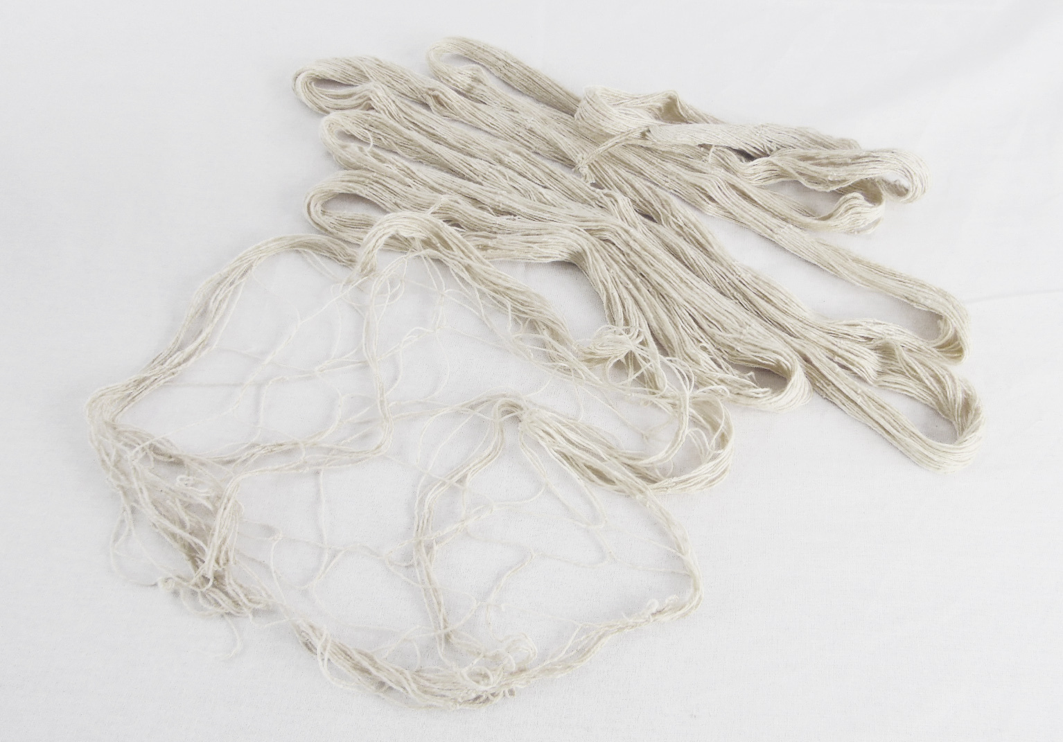 Deko Fischernetz 200 x 400 cm Baumwolle Beige Maschengröße 8 x 8 cm 