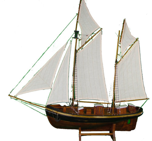 Gaffelschoner / Segelboot / Schiff Zweimaster