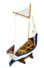 Segel-/Ruderboot blau/weiss 30x35cm