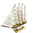 Segelschiff - Modellschiff - Segelschoner PASSAT 40 cm