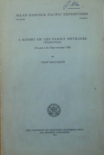 A Report on the Familiy Mytilidae von 1955