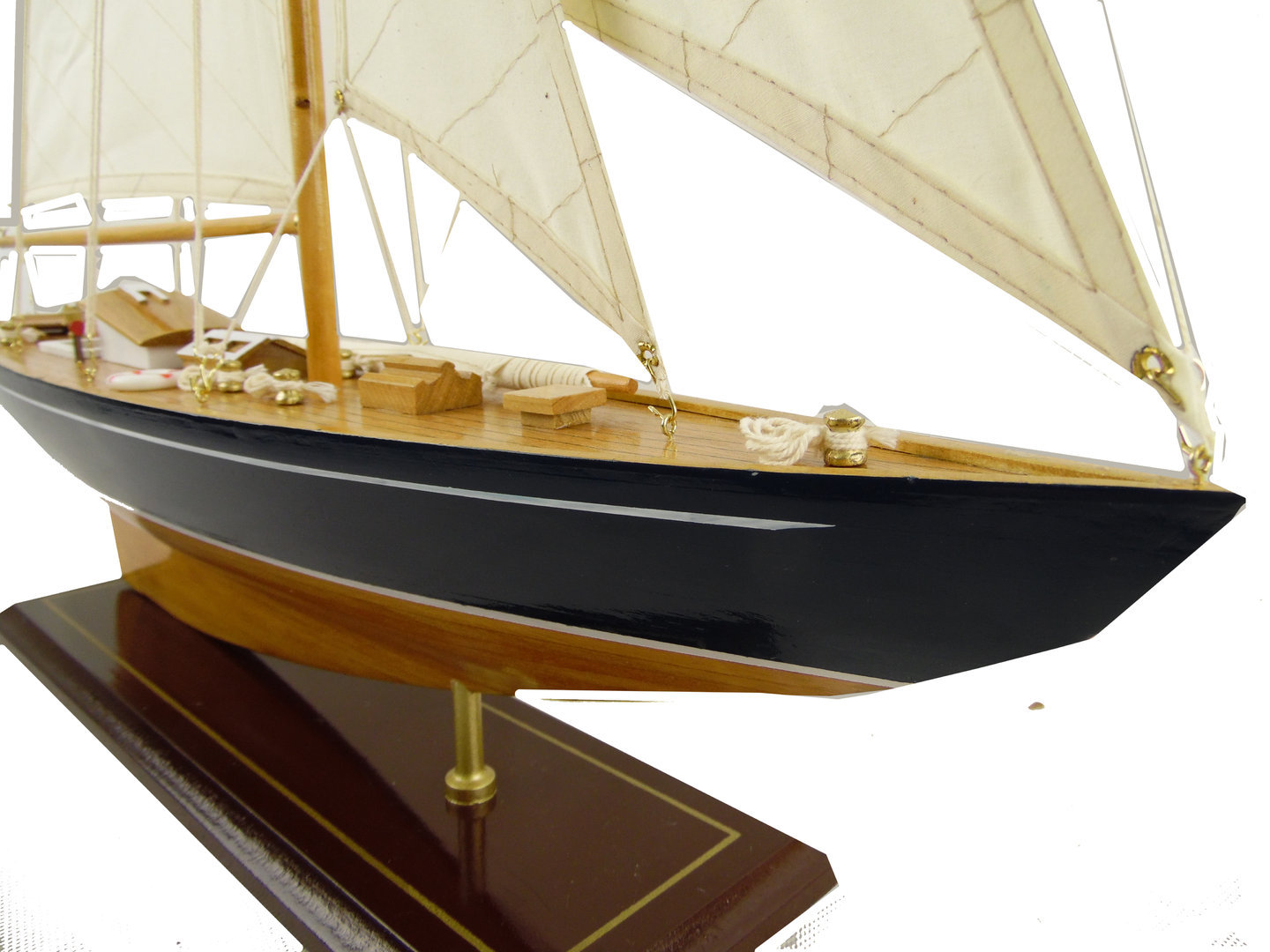 Segelboot Segelschiff Modell Segelyacht Holz Maritim Standmodell Schiff Segel 