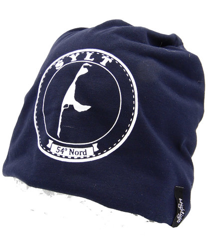KULTmütze - Schlappmütze in blau mit SYLT-Logo - hochwertig verarbeitet