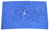 Dusch-Vorleger 50x90cm / blau oder Weiss/Baumwolle/Motiv Sylt/Bestickt blau