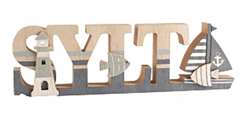 SYLT Schriftzug aus Holz 24cm / 7cm