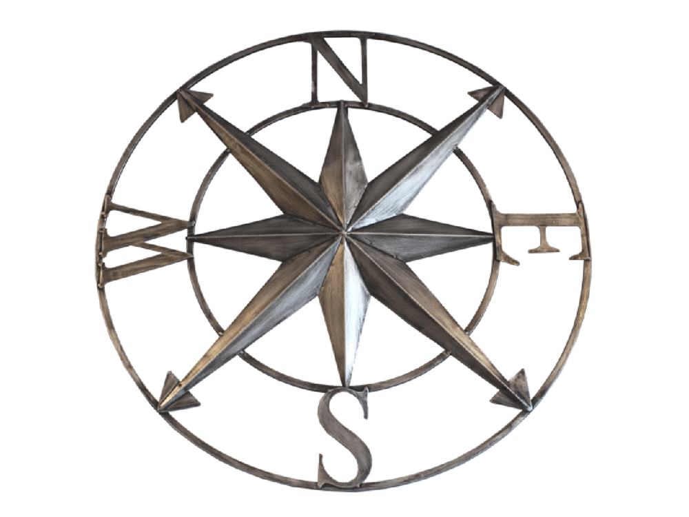 Windrose Wanddeko Kompass Gartendeko maritime Gartendeko Eisen Antik Seefahrt 