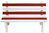 Deko-Sitzbank 16x7,5x10cm ┼ Geschenk Tip ┼ Artikel  rot-weiss