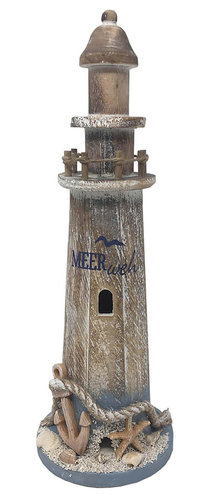 maritime Holz Serie Shabby ┼ Leuchtturm 34cm