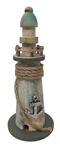 maritime Holz Serie Shabby ┼ Leuchtturm 22cm