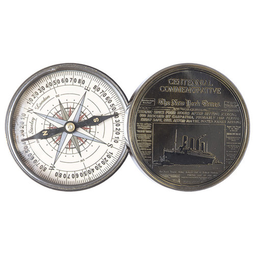 Kompass Titanic mit Deckel 7,5cm Durchmesser