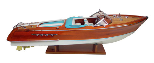 Modellschiff Nachbau mit Anlehnung an die bekannten ital. Sport - Boote - 51cm B-Ware