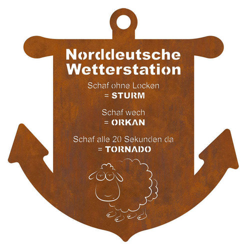 Rost Norddeutsche Wetterstation 65x64cm