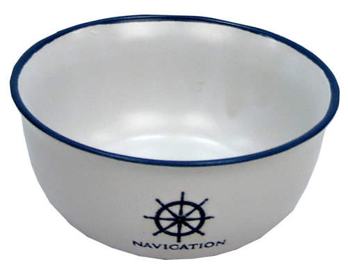 Keramik Schale maritim  450 ml- Anker ┼ Steuerrad ║ Fisch