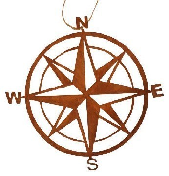 Rost Wandbild Kompass-Rose 25cm