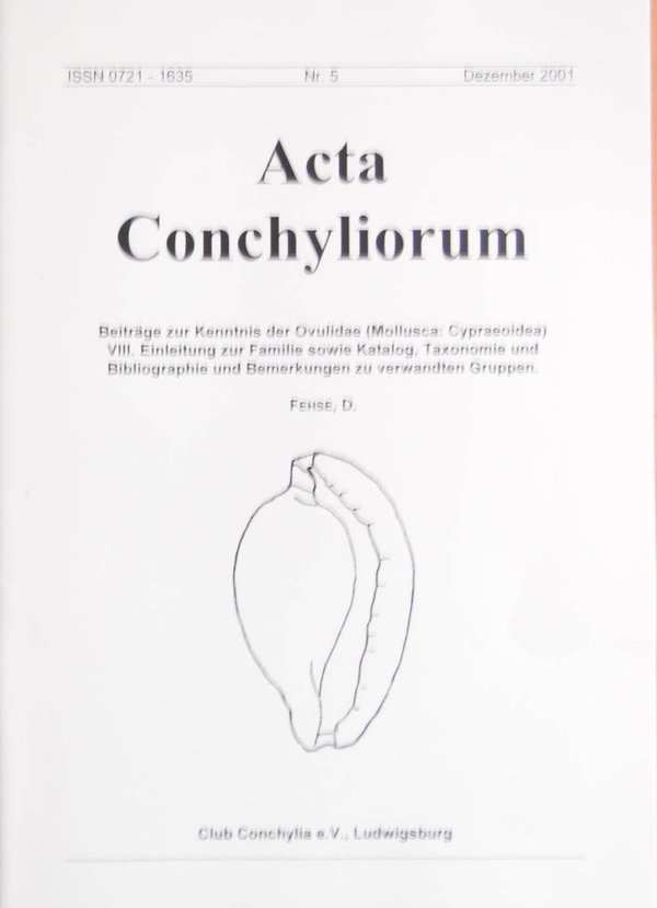 Acta Conchyliorum der Ovulidea