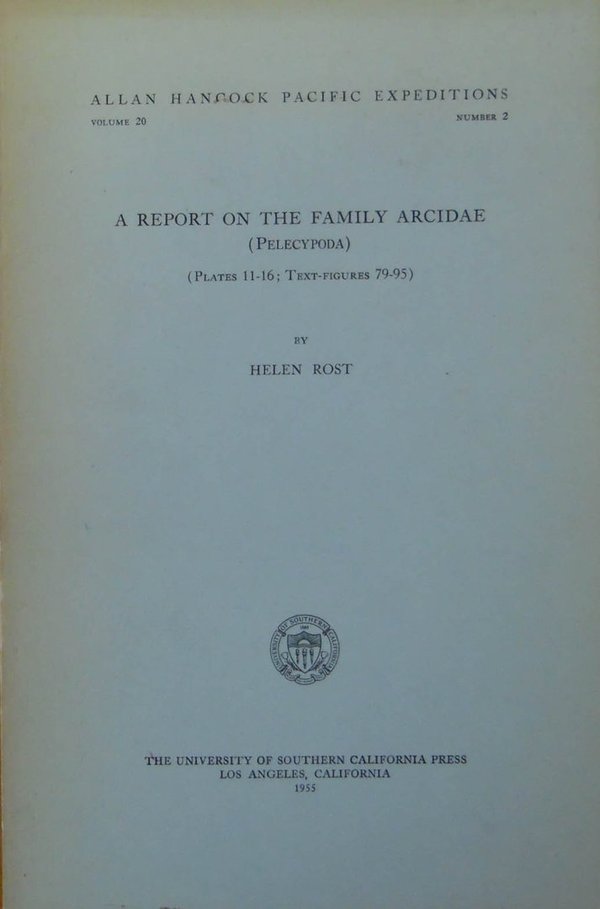 A Report on the Familiy Arcidae von 1955