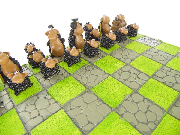 Schaf Schach / 32x32cm - einmaliges Spiel