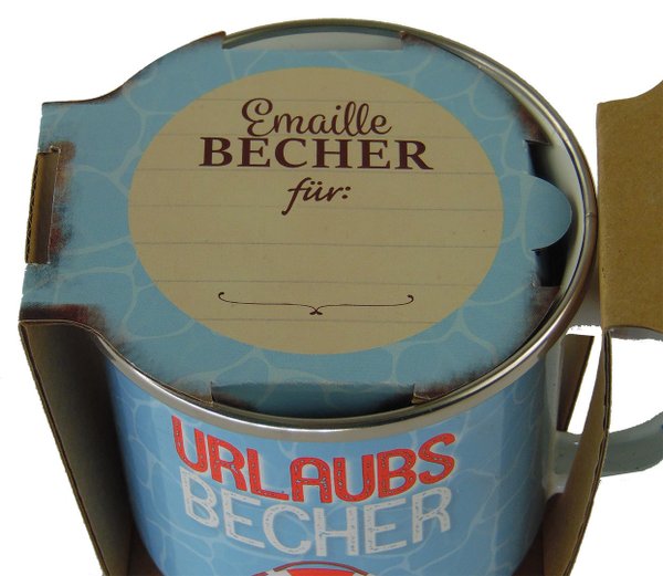 Kaffeebecher Emaille bunt/Teebecher/Urlaubs-Becher 300ml