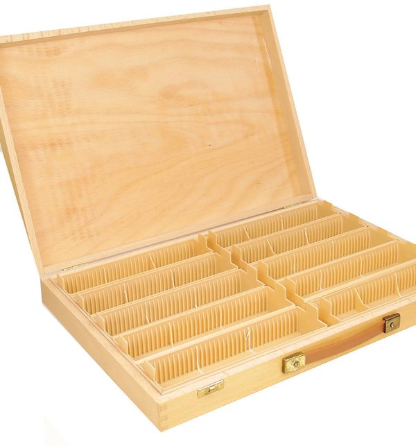Holz Sortierkasten - Aufbewahrungsbox mit 10 herausnehmbaren Fächern