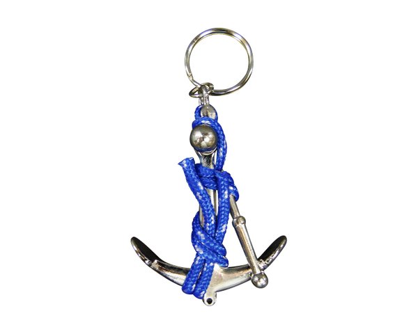 maritime Schlüsselanhänger - Silberfarben  (392591 Anker blau)