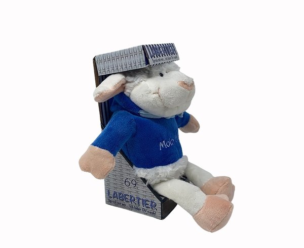 Laber Schaf Wolle mit Troyer in blau 25cm